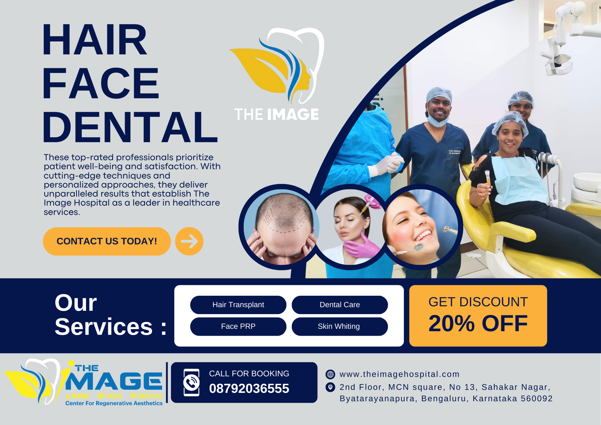 Top Doctor's at The Image Hospital Bangalore For The Best Rated Treatment Like Hair -Face - Dental
